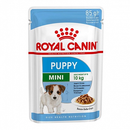 Консерва Royal Canin Puppy Mini для цуценят малих порід в соусі купити KITIPES.COM.UA