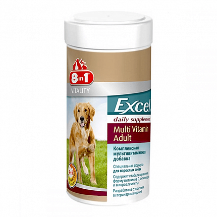 8in1 Vitality Adult Multi Vitamin Мультивітамінний комплекс для собак купити KITIPES.COM.UA