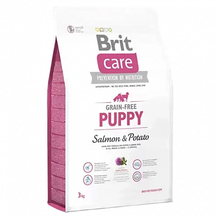 Brit Care Puppy Salmon and Potato Корм для цуценят з лососем і картоплею купити KITIPES.COM.UA