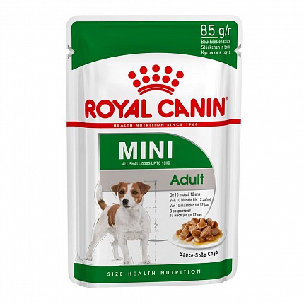 Консерва Royal Canin Adult Mini для собак малих порід в соусі купити KITIPES.COM.UA