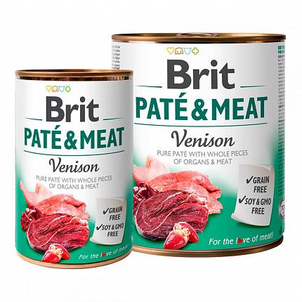 Brit Pate & Meat Venison Консерви для собак з олениною купити KITIPES.COM.UA