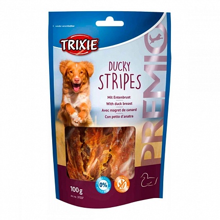 Trixie 31537 Premio Ducky Stripes Ласощі для собак з качкою купити KITIPES.COM.UA