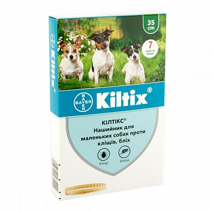 Kiltix 35 см Нашийник для маленьких собак від бліх та кліщів  купити KITIPES.COM.UA