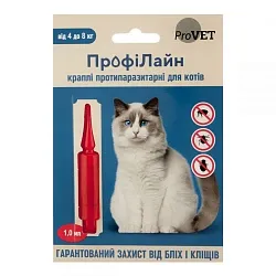 Профилайн Капли от блох и клещей для кошек от 4 до 8 кг