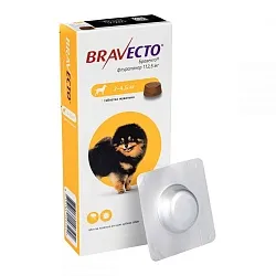 Bravecto Таблетки від бліх і кліщів для собак вагою від 2 до 4,5 кг