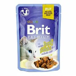 Brit Premium Консерви для котів яловичина в желе