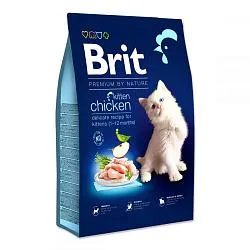 Brit Premium Kitten by Nature Сухий корм для кошенят з куркою 