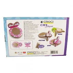 Croci Когтеточка для кошек картонная бабочка с кошачьей мятой, розовая