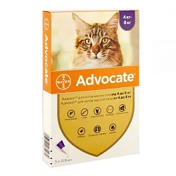 Advocate 4-8 кг Капли от блох и клещей для кошек весом 4-8 кг