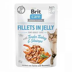 Brit Care Консерви для котів з індичкою та креветками в желе