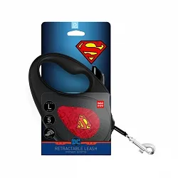Повідець-рулетка для собак WAUDOG R-leash "Супермен Лого червоний"