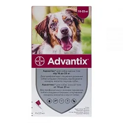 Advantix 10-25 кг Засіб від бліх для собак вагою 10-25 кг