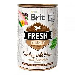Brit Fresh Консервы для собак с индейкой и горохом