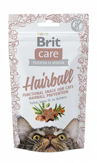 Brit Care Snack Hairball Ласощі для виведення шерсті із шлунка котів купити KITIPES.COM.UA