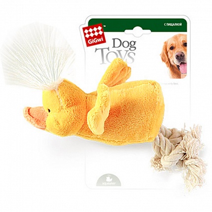 Іграшка для собак Качка з пищалкою GiGwi Catch&fetch купити KITIPES.COM.UA