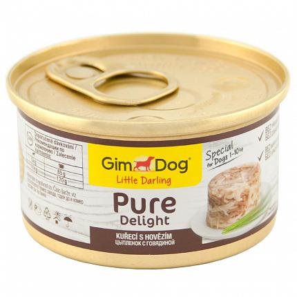 GimDog Little Darling Pure Delight Консерви для собак з курчам і яловичиною на kitipes.com.ua