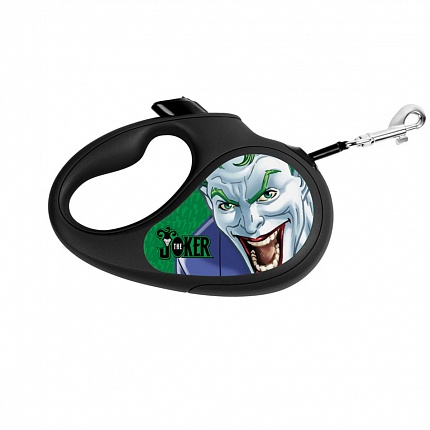 Повідець-рулетка для собак WAUDOG R-leash, малюнок "Джокер Зелений" купити KITIPES.COM.UA