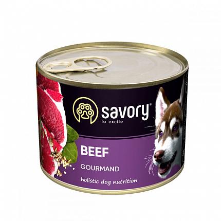 Savory Adult Beef Консерви для собак з яловичиною купити KITIPES.COM.UA