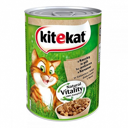 Kitekat Консерви для котів з качкою в желе купити KITIPES.COM.UA