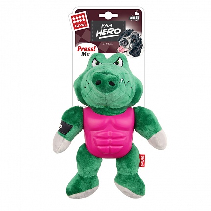 Іграшка для собак Крокодил в гумовій броні GiGwi Basic купити KITIPES.COM.UA
