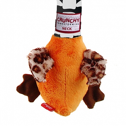 Іграшка для собак Качка з хрусткою шиєю і пищалкой GiGwi Crunchy 54 см купити KITIPES.COM.UA