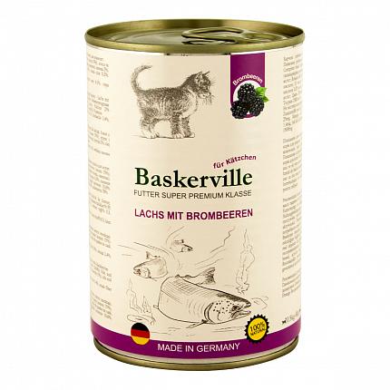 Baskerville Premium Kitten Консерви для кошенят лосось з ожиною купити KITIPES.COM.UA