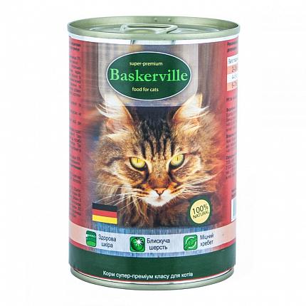 Консерви Baskerville для котів з куркою і серцем купити KITIPES.COM.UA