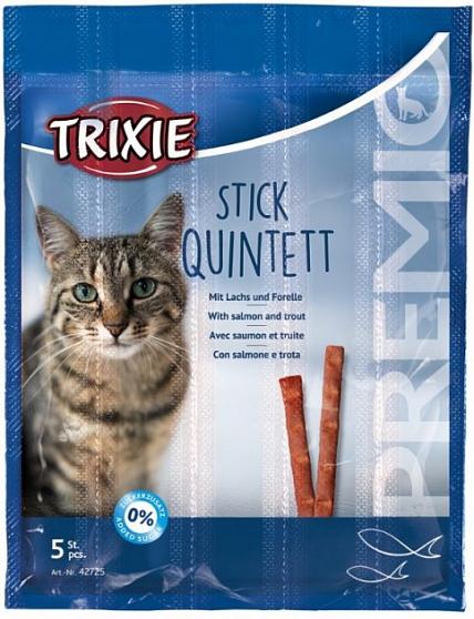 Trixie 42725 Premio Quadro-Sticks Ласощі для котів лосось та форель купити KITIPES.COM.UA