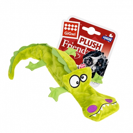 GiGwi Plush Іграшка для собак крокодил з 4-ма пищалками купити KITIPES.COM.UA
