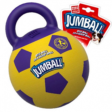 Іграшка для собак М'яч футбольний з ручкою GiGwi Ball купити KITIPES.COM.UA