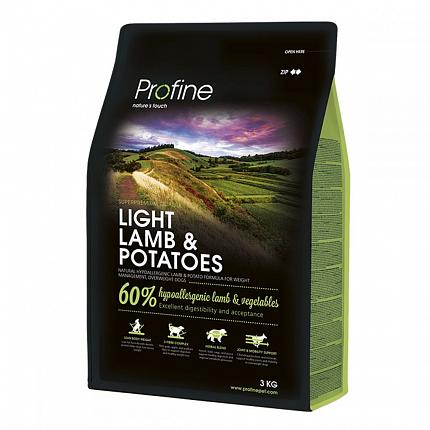 Profine Light Lamb&Potatoes Корм для контролю маси з ягням і картоплею купити KITIPES.COM.UA