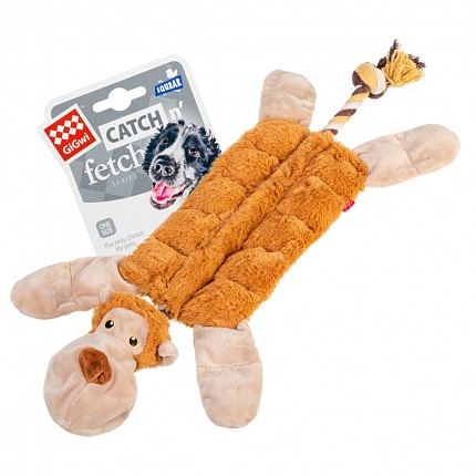 Іграшка для собак Мавпа з пищалками GiGwi Catch & fetch на kitipes.com.ua