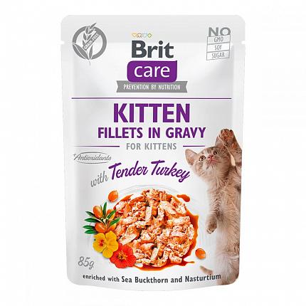 Brit Care Kitten Консерви для кошенят з індичкою в соусі купити KITIPES.COM.UA