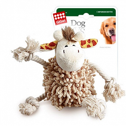 Іграшка для собак Жираф з тенісним м'ячем GiGwi Catch & fetch 20 см купити KITIPES.COM.UA
