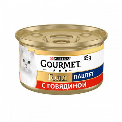 Gourmet Gold Паштет для котів з яловичиною купити KITIPES.COM.UA