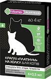 Vitomax Platinum Краплі на холку для котів вагою до 4 кг
