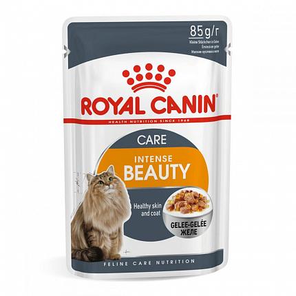 Royal Canin Intense Beauty Care Jelly Консерви для котів підтримки краси шерсті в желе купити KITIPES.COM.UA