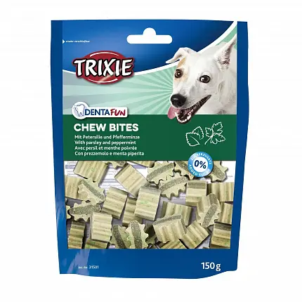 Trixie 31501 Denta Fun Chew Bites Ласощі для собак з петрушкою та м'ятою купити KITIPES.COM.UA