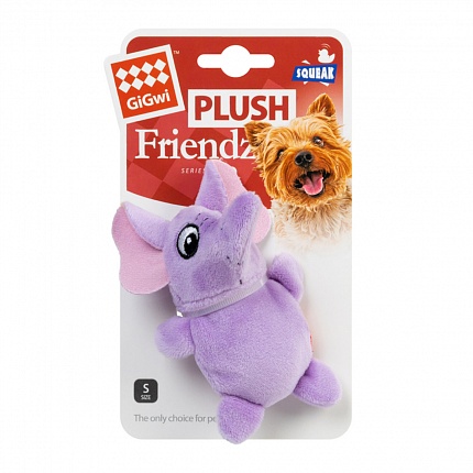 Іграшка для собак Слон з 2-ма пищалками GiGwi Plush купити KITIPES.COM.UA
