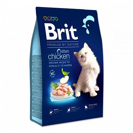 Brit Premium Kitten by Nature Сухий корм для кошенят з куркою  купити KITIPES.COM.UA