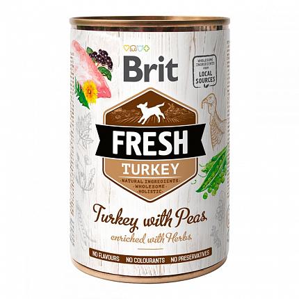 Brit Fresh Консерви для собак з індичкою і горохом купити KITIPES.COM.UA