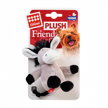 Іграшка для собак Віслюк з пищалкою GiGwi Plush, плюш, 10 см купити KITIPES.COM.UA