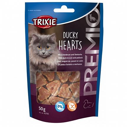 Trixie Ducky Hearts Ласощі для котів з качиними грудками і сайдой купити KITIPES.COM.UA