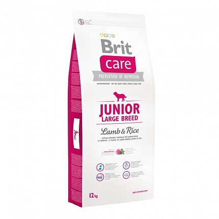 Brit Care Junior Large Breed Lamb & Rice Корм для цуценят великих порід з ягням і рисом на kitipes.com.ua
