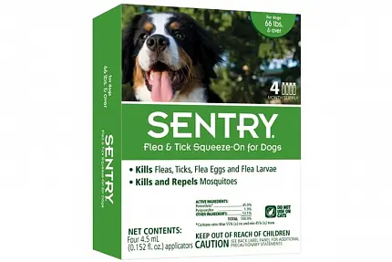 Sentry Краплі від бліх та кліщів для собак вагою від 30 до 45 кг купити KITIPES.COM.UA