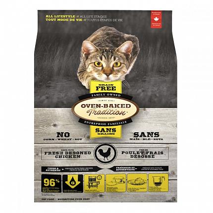 Oven-Baked Беззерновий сухий корм для котів з куркою | Tradition Grain Free Chicken  на kitipes.com.ua