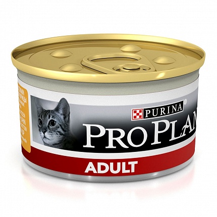Консерви Pro Plan Adult для котів паштет з куркою купити KITIPES.COM.UA