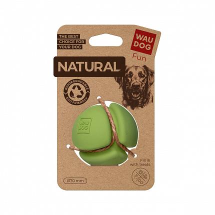 Іграшка для собак WAUDOG Fun Natural М'яч, біорозкладна гума, зелена купити KITIPES.COM.UA
