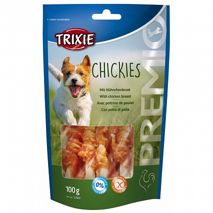  Trixie (Тріксі) Ласощі для собак кальцієва кісточка з курячим філе |  31591 Premio Chickies  на kitipes.com.ua