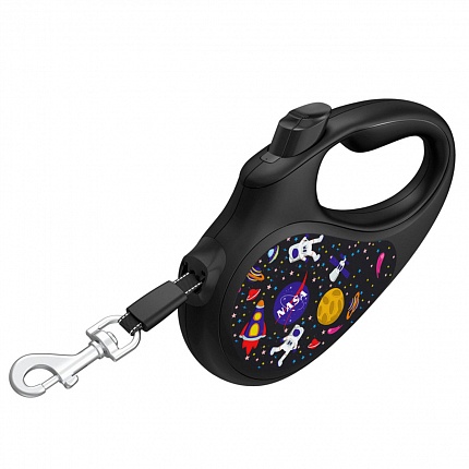 Повідець-рулетка для собак WAUDOG R-leash, малюнок "NASA" купити KITIPES.COM.UA